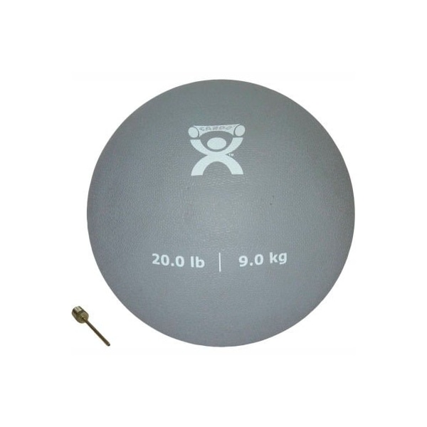 CanDo Soft Pliable Medicine Ball, 20 lb., 9" Diameter, Silver